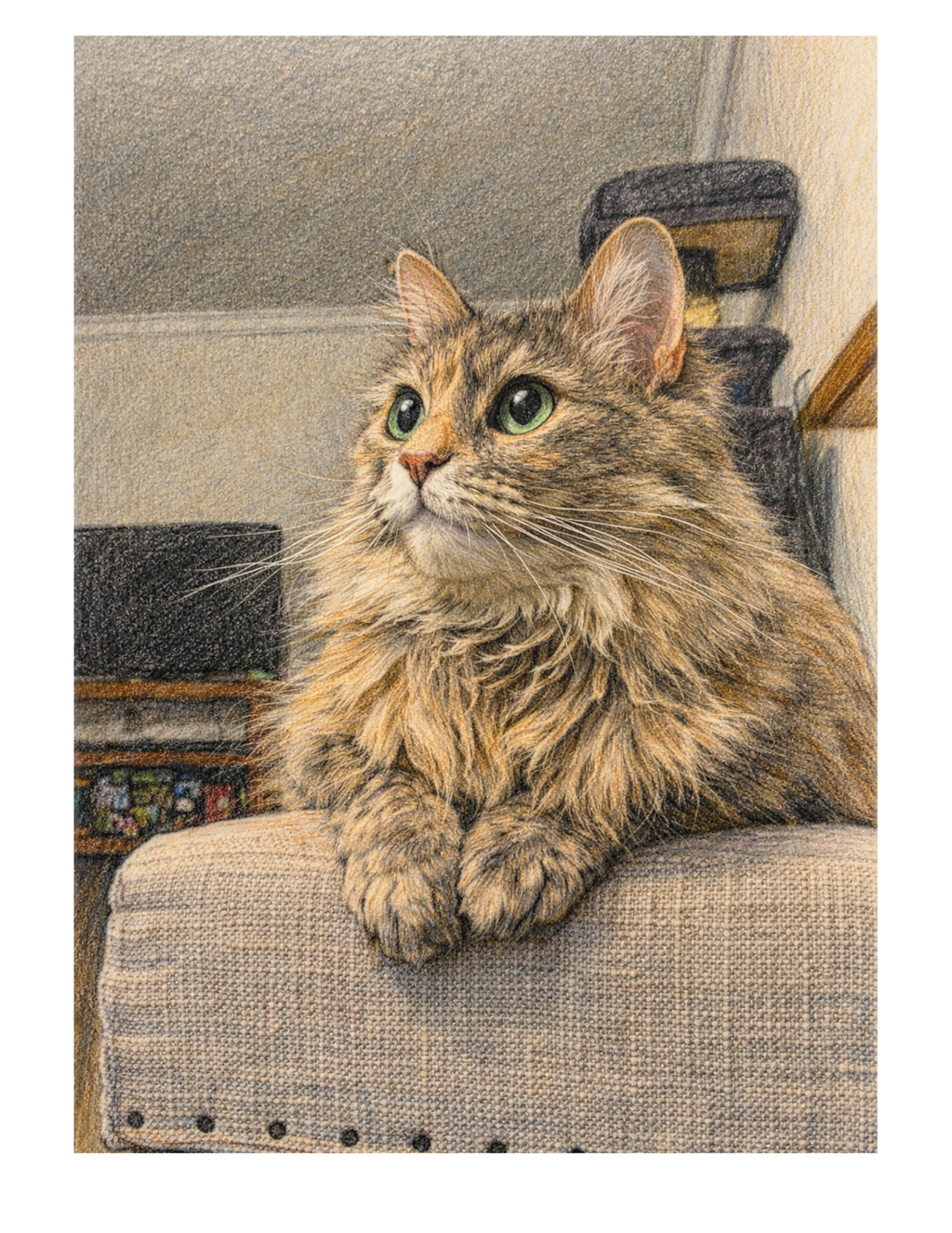 Custom Pet Portrait Framed Canvas Print