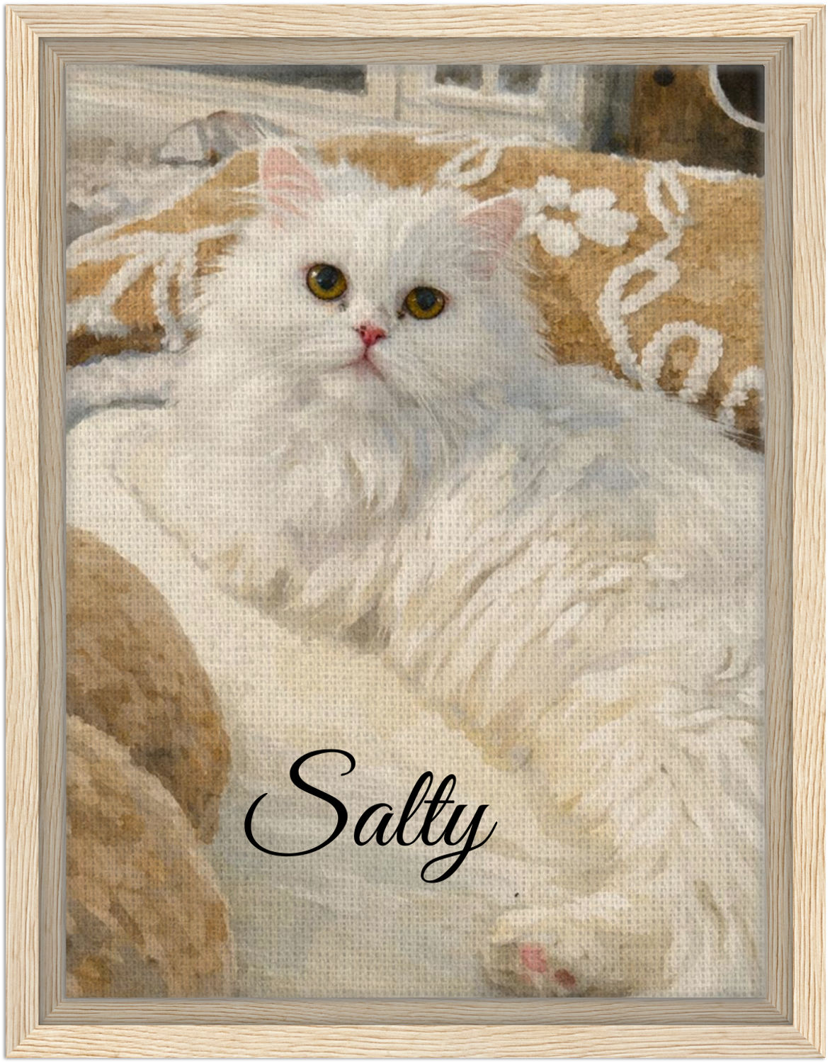 Custom Pet Portrait Framed Canvas Print