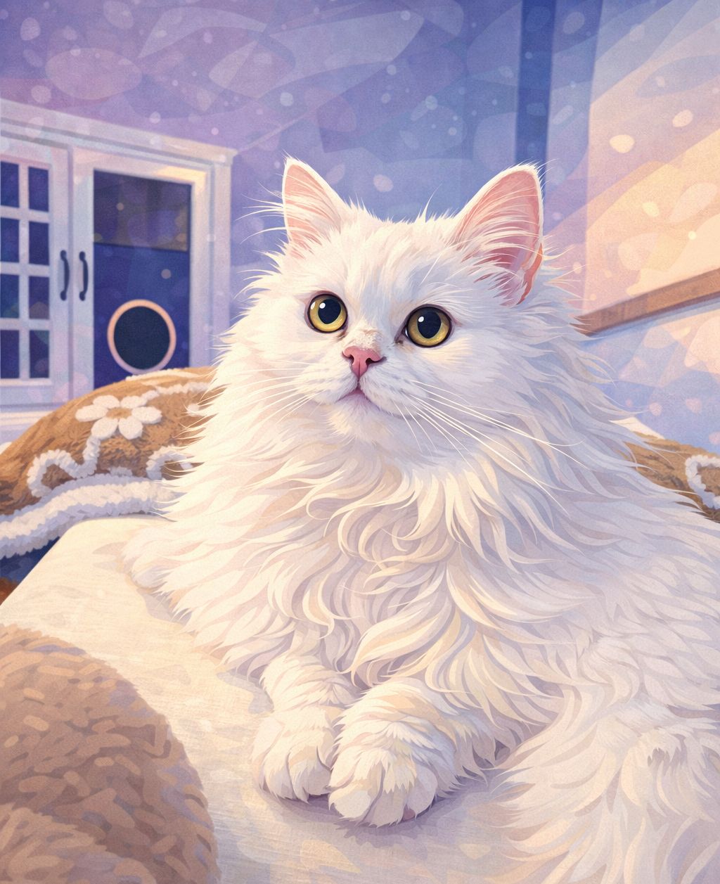 Custom Pet Portrait Framed Canvas Print