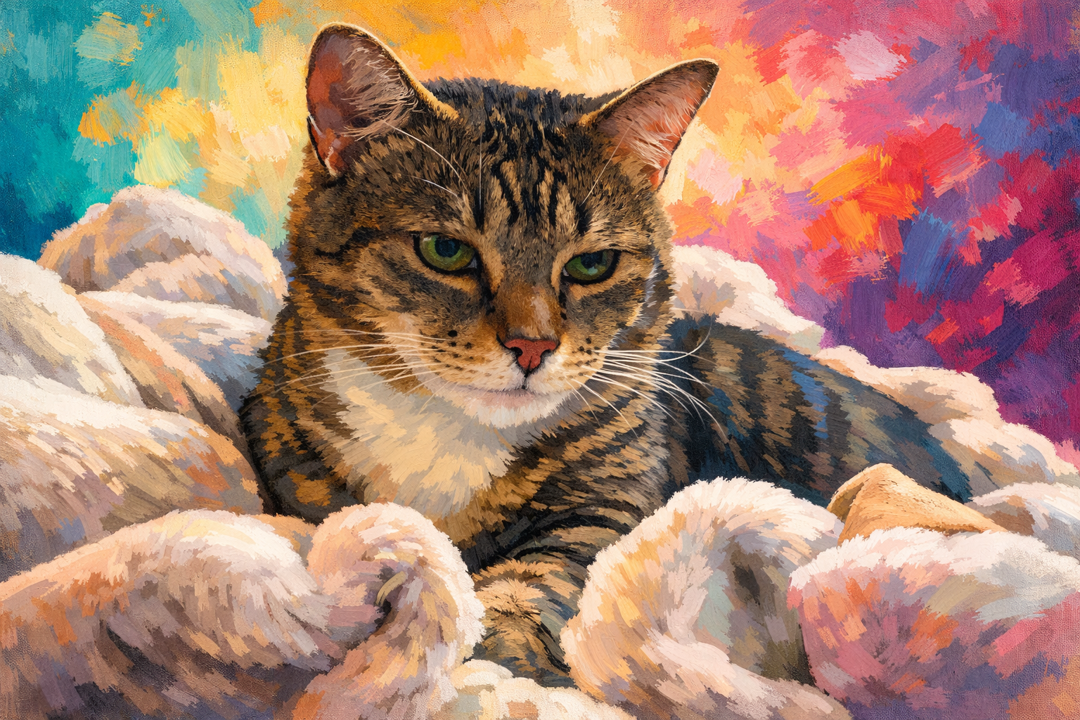 Custom Pet Portrait Framed Canvas Print