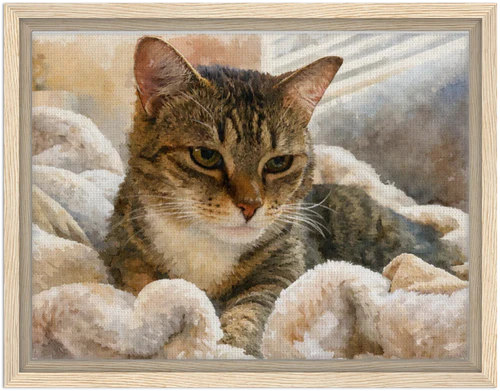 Custom Pet Portrait Framed Canvas Print